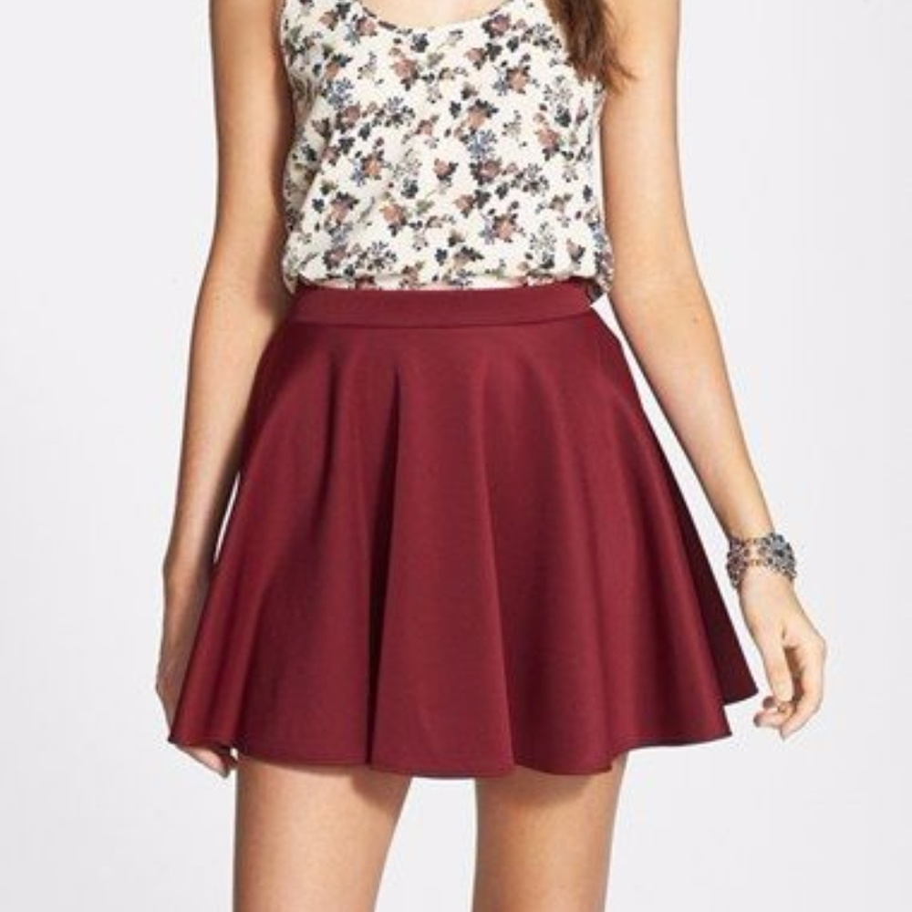 Adorable Maroon Skater Skirt!